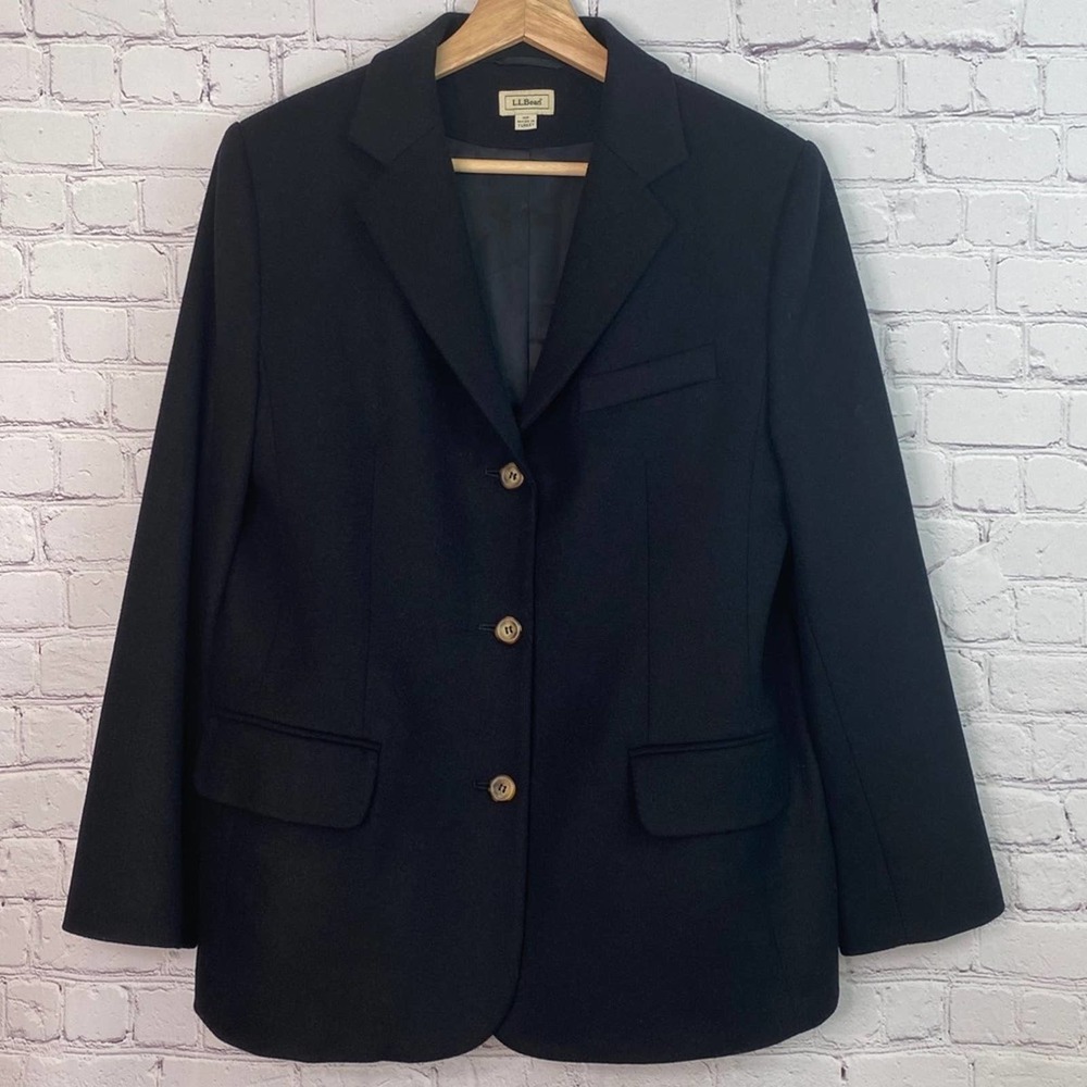 L. L. Bean Blazer Wool Cashmere 10P